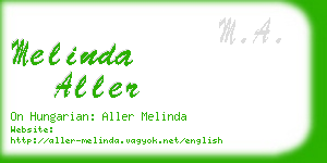 melinda aller business card